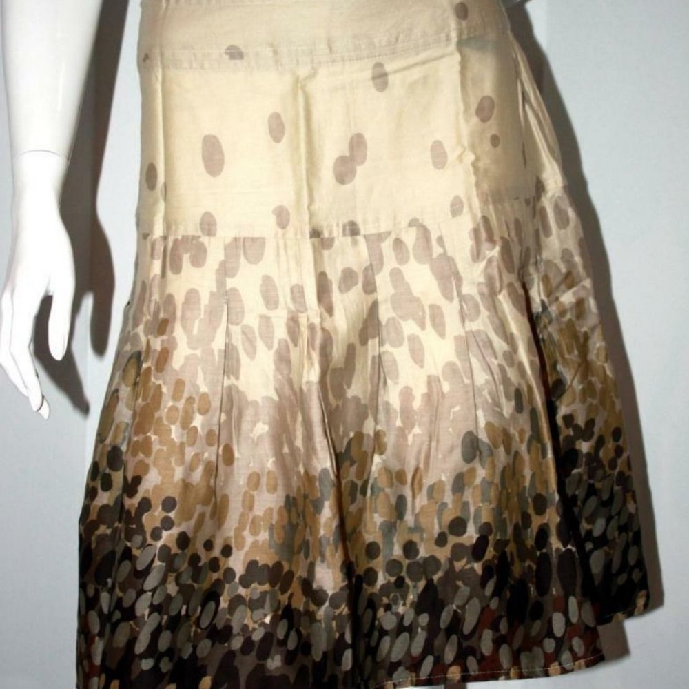 H&M Flared Organic Cotton Pleated Skirt